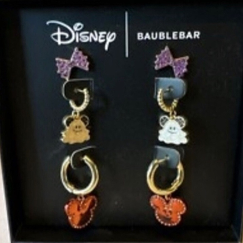 Disney BaubleBar 3 Pairs of Halloween Earrings